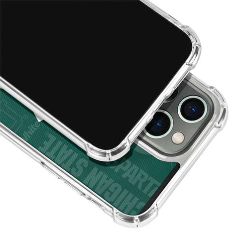 Michigan State University Jersey Split iPhone 13 Pro Max Clear Case
